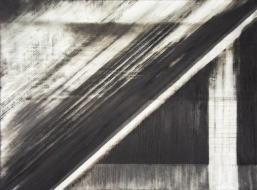 Miroslava Ptáčková, Reflection, 2022, 60x80 cm, ručně škrábané sklo a zrcadlo, barva