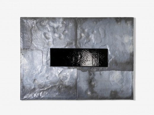 Anthropoid,2009,glass and lead,150x215x6 cm