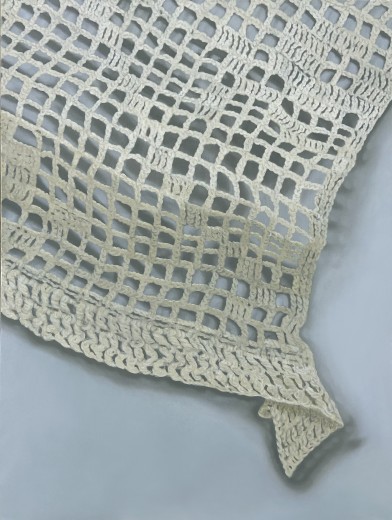 Crocheted Curtain, 2023, oil on canvas, 2023
