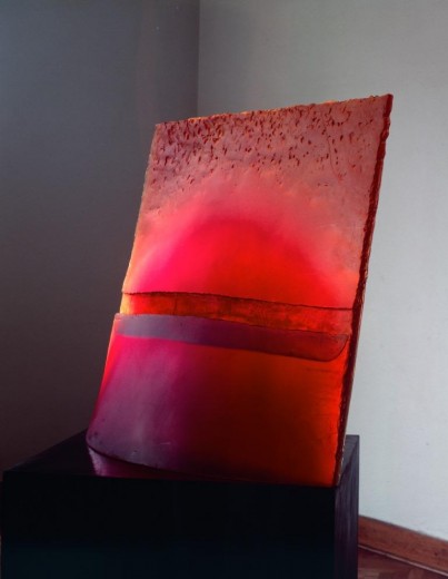Horizon, 1992, 85 x 108 cm, mold-melted glass, cut, ground, polished