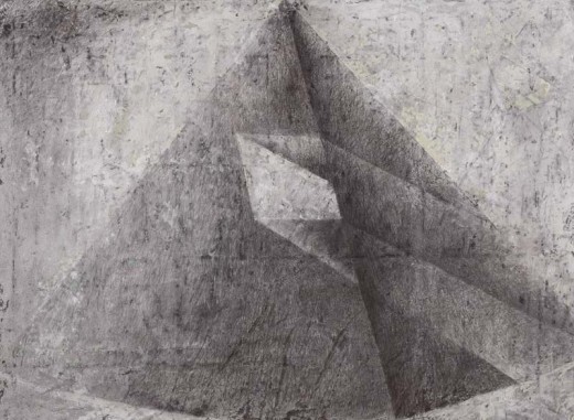 kombinovaná technika na papíře, 106×74 cm, 1991-1992 
